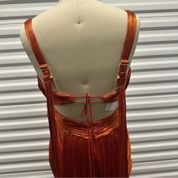 Maria Lucia Hohan Margaux Maxi in Orange US 6 NWT - Picture 7 of 9